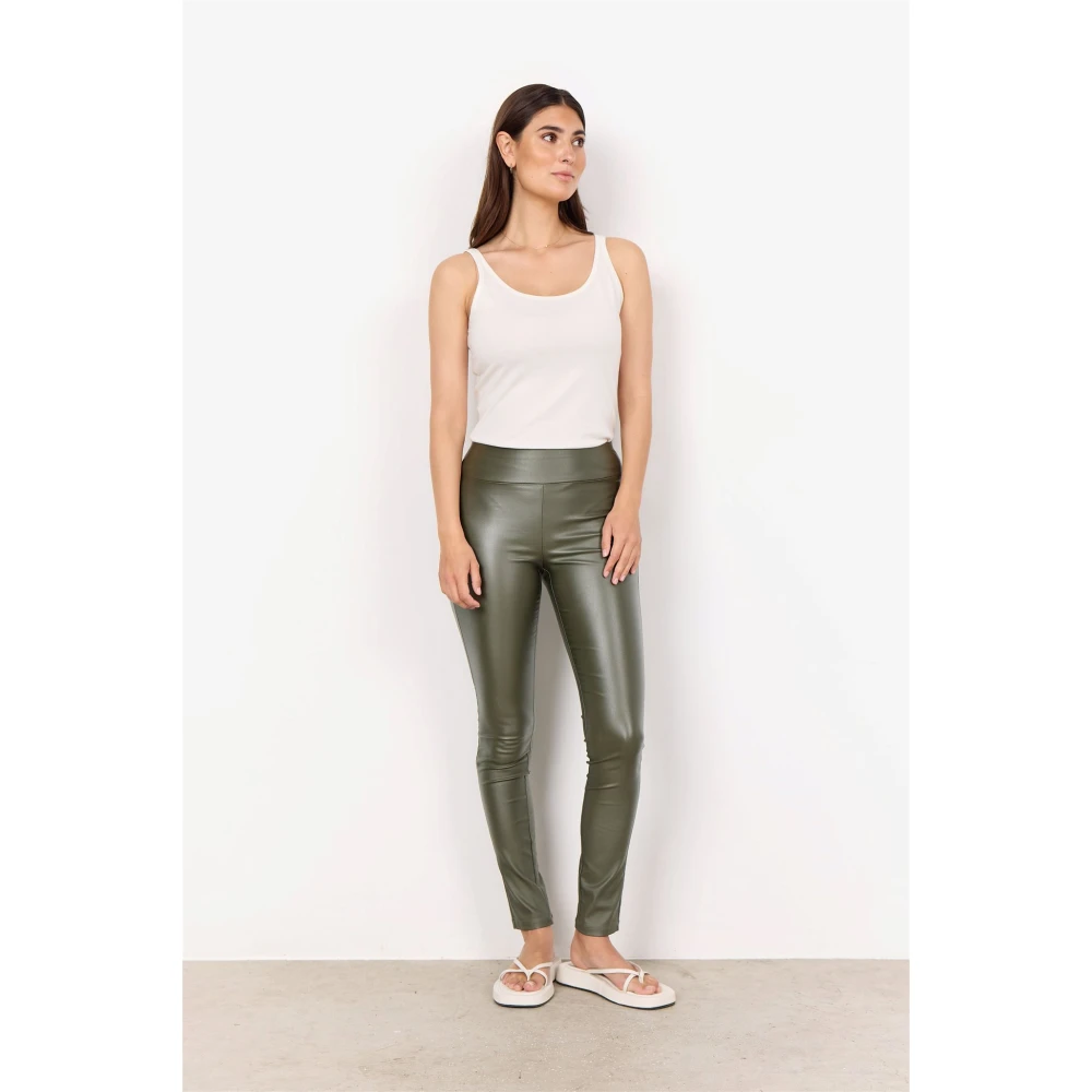Soyaconcept Hoge taille legging olijfgroen Green Dames