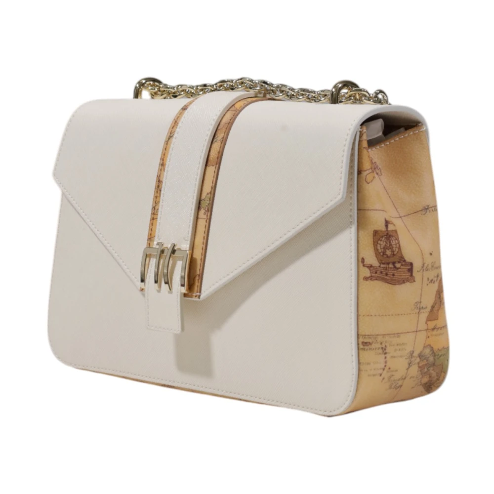 Alviero Martini 1a Classe Stijlvolle Middelgrote Tassen Collectie in PVC Beige Dames