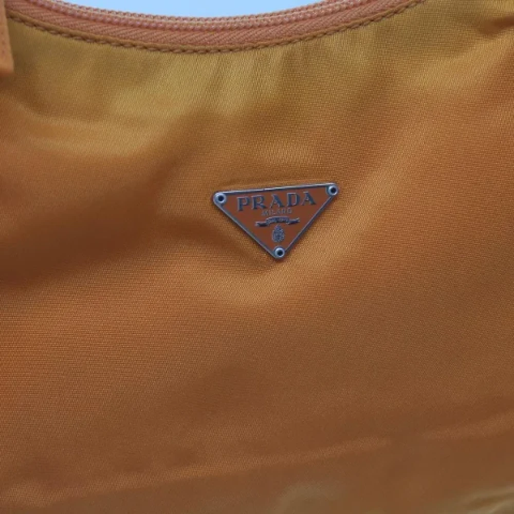 Prada Vintage Pre-owned Nylon handbags Orange Dames