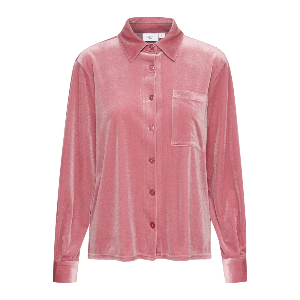 Saint Tropez Henrikasz Shirt Bluser Foxglove Pink Dames