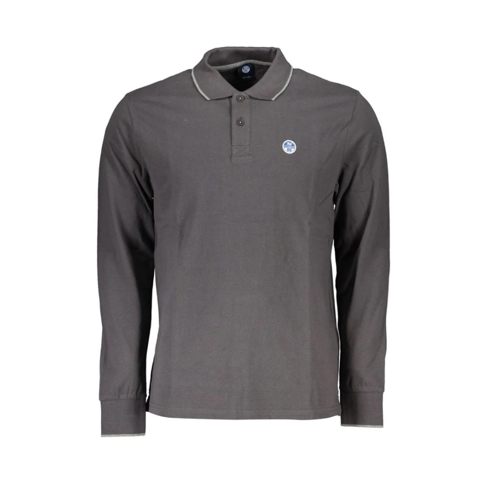 North Sails Grijze Katoenen Polo Shirt met Lange Mouwen Gray Heren
