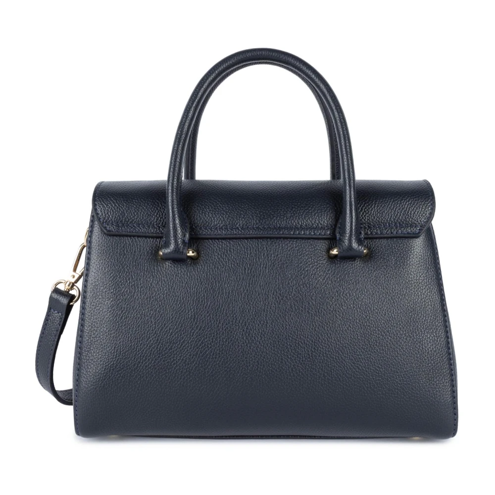 Lancaster Flap Handtas met Metalen Sluiting Blue Dames
