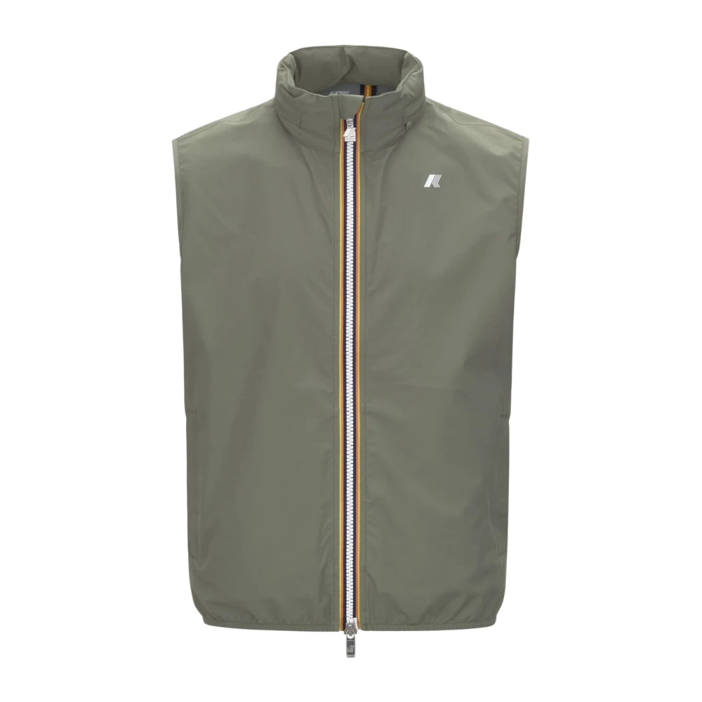 K-Way Uomo Verde Valen Stretch Dot Vest