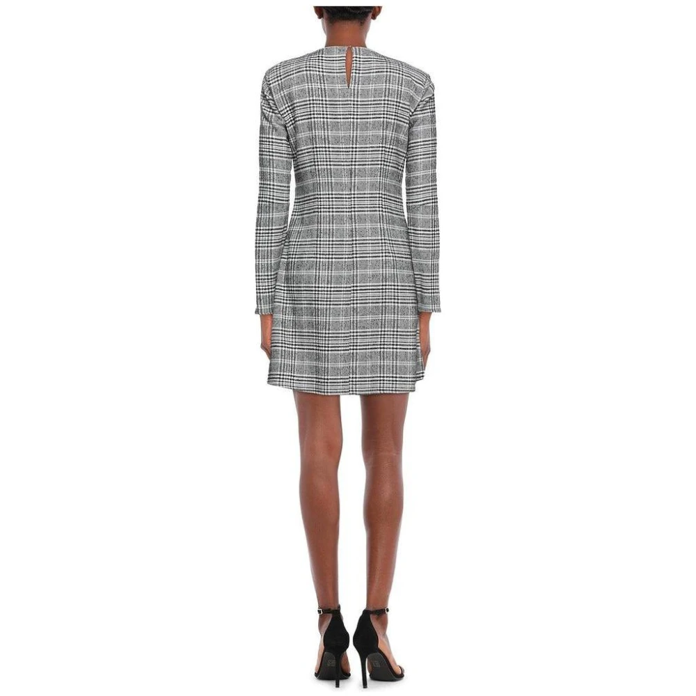 PATRIZIA PEPE Korte jurk in Prince of Wales-ruit Gray Dames
