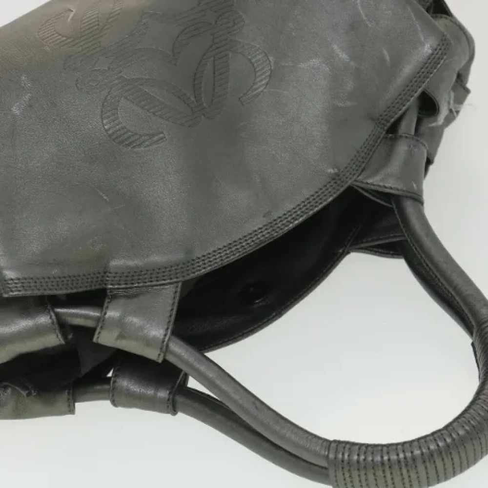 Loewe Pre-owned Leather handbags Gray Dames