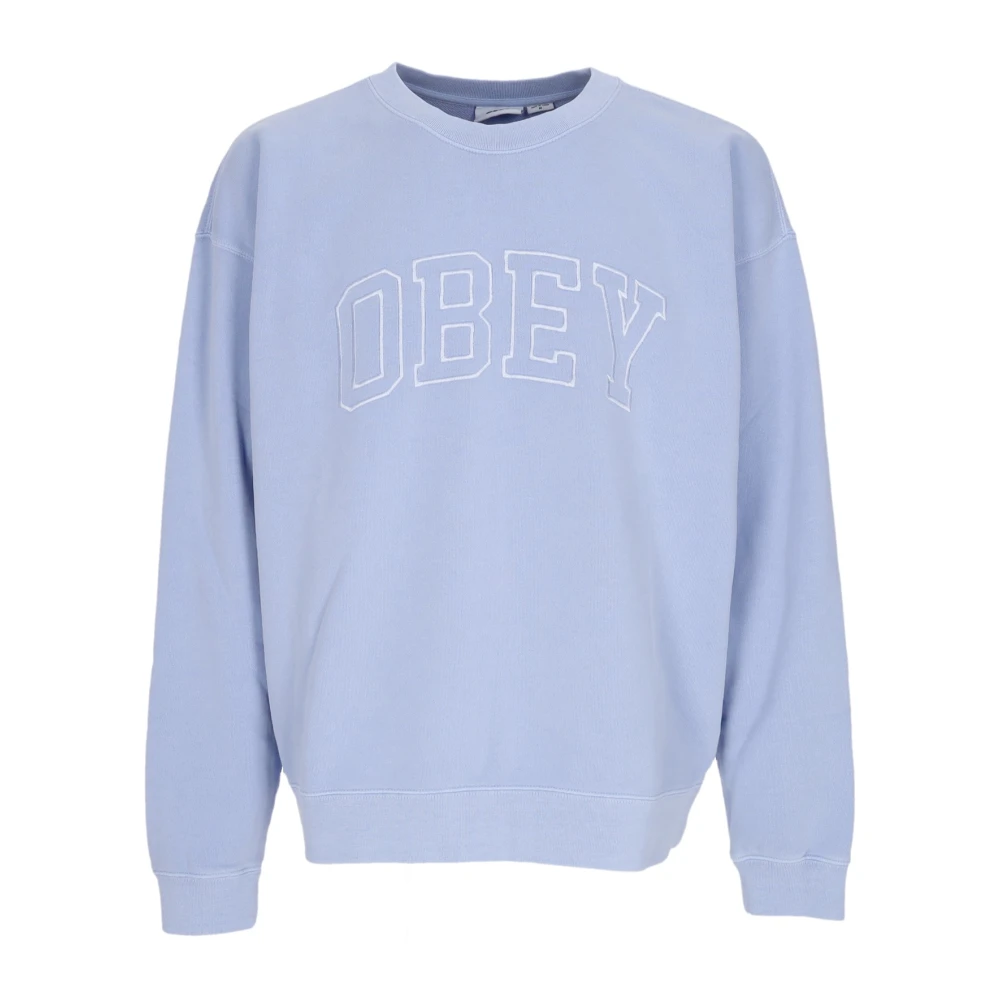 Obey Zware Crew Fleece Sweatshirt Blue Heren
