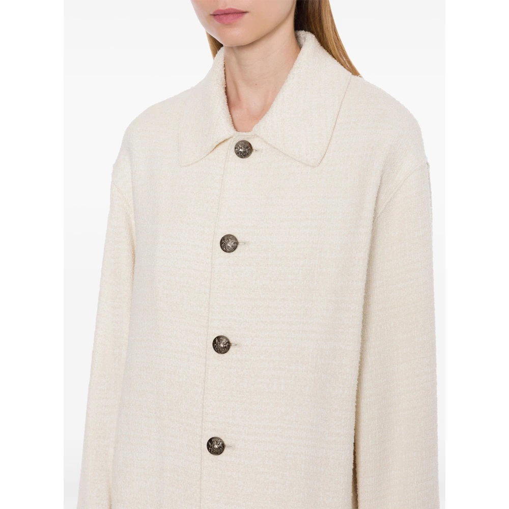 Philosophy di Lorenzo Serafini Bouclè Bovenkleding Ivoor Beige Dames
