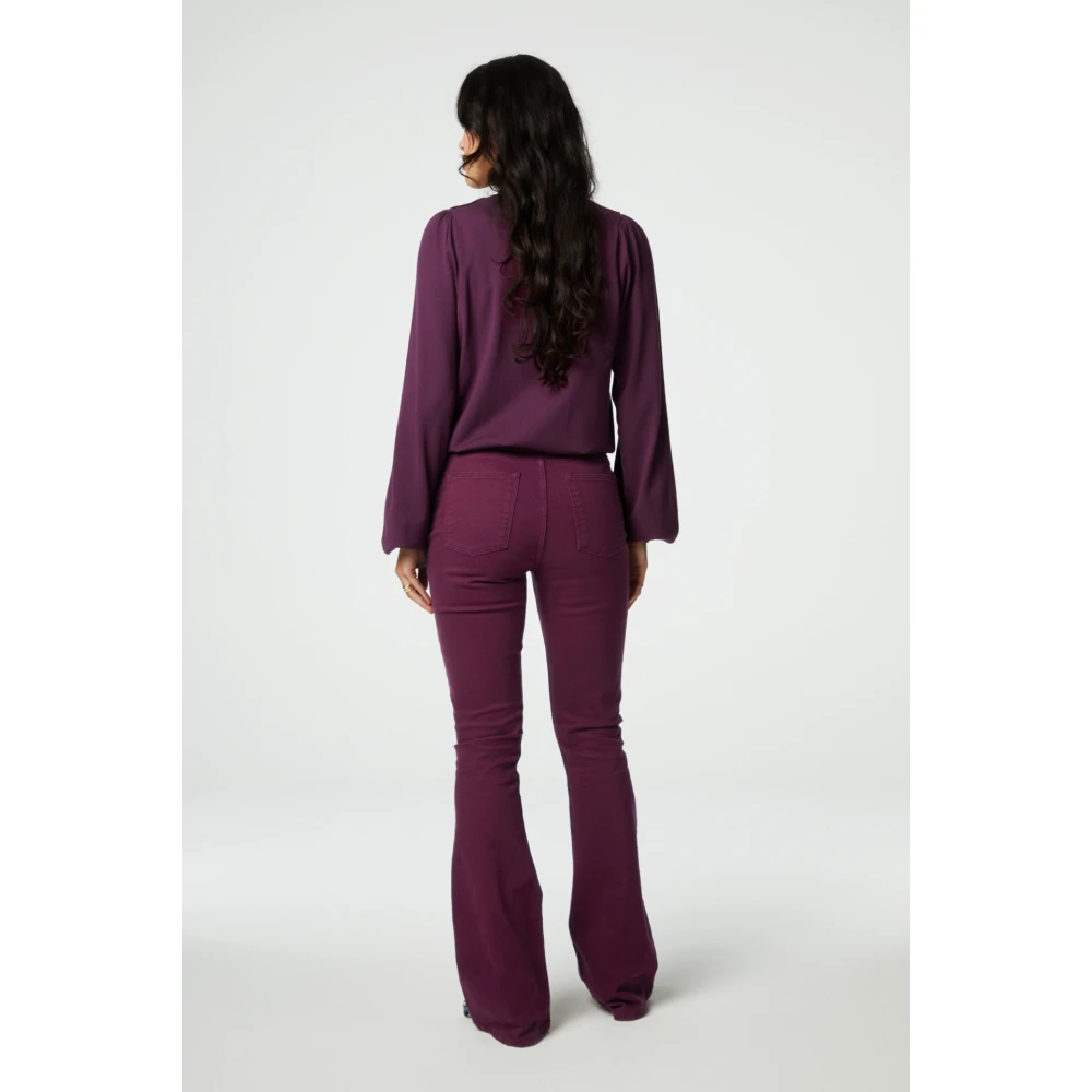 Fabienne Chapot Pullover met hartjes Purple Dames