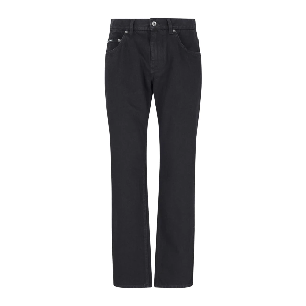 Dolce & Gabbana Klassieke Denim Jeans met Logo Black Heren