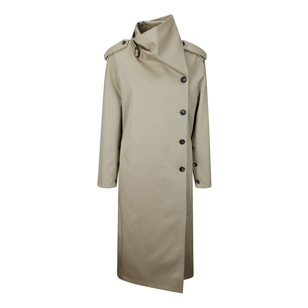 Courrèges Dubbelrijige trenchcoat Beige Dames