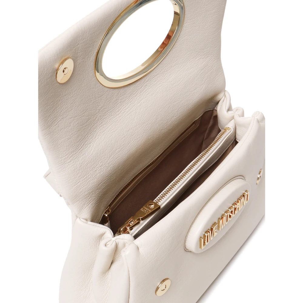 Love Moschino Witte Handtas met Decoratieve Sjaal White Dames