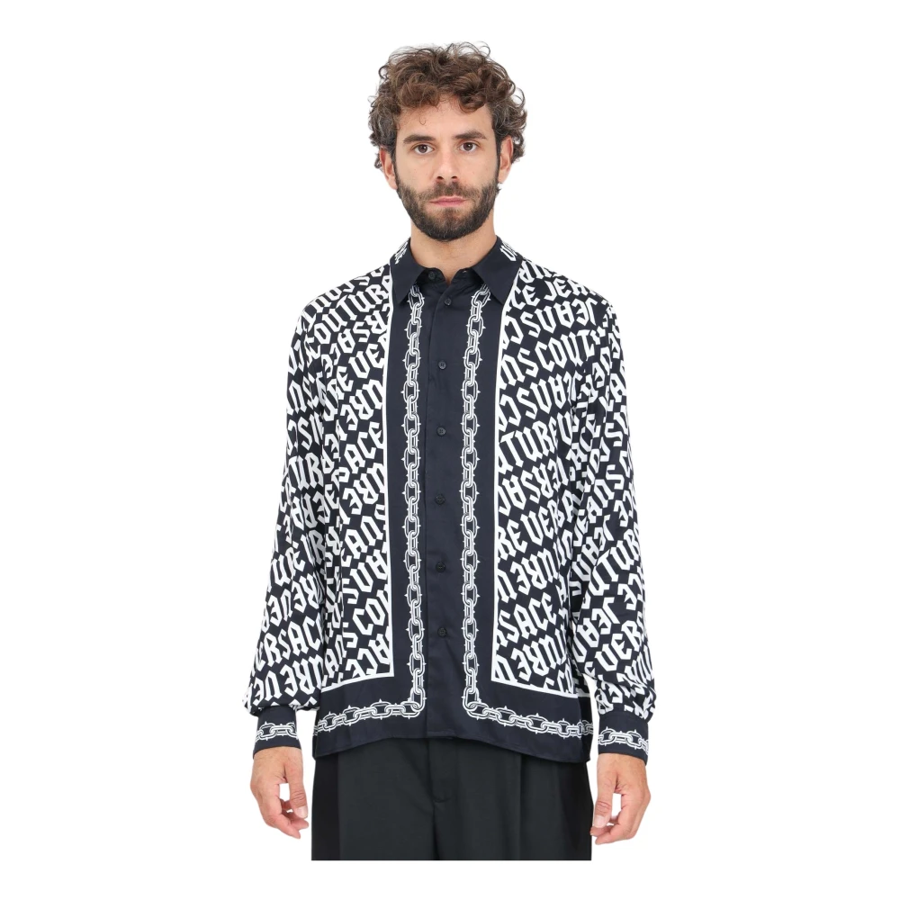 Versace Jeans Couture Gotische Logo Print Herenshirt Multicolor Heren
