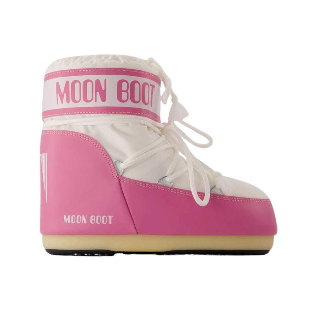 Moon Boot Rosa/Vit Syntetiska Låga Stövlar Pink, Dam