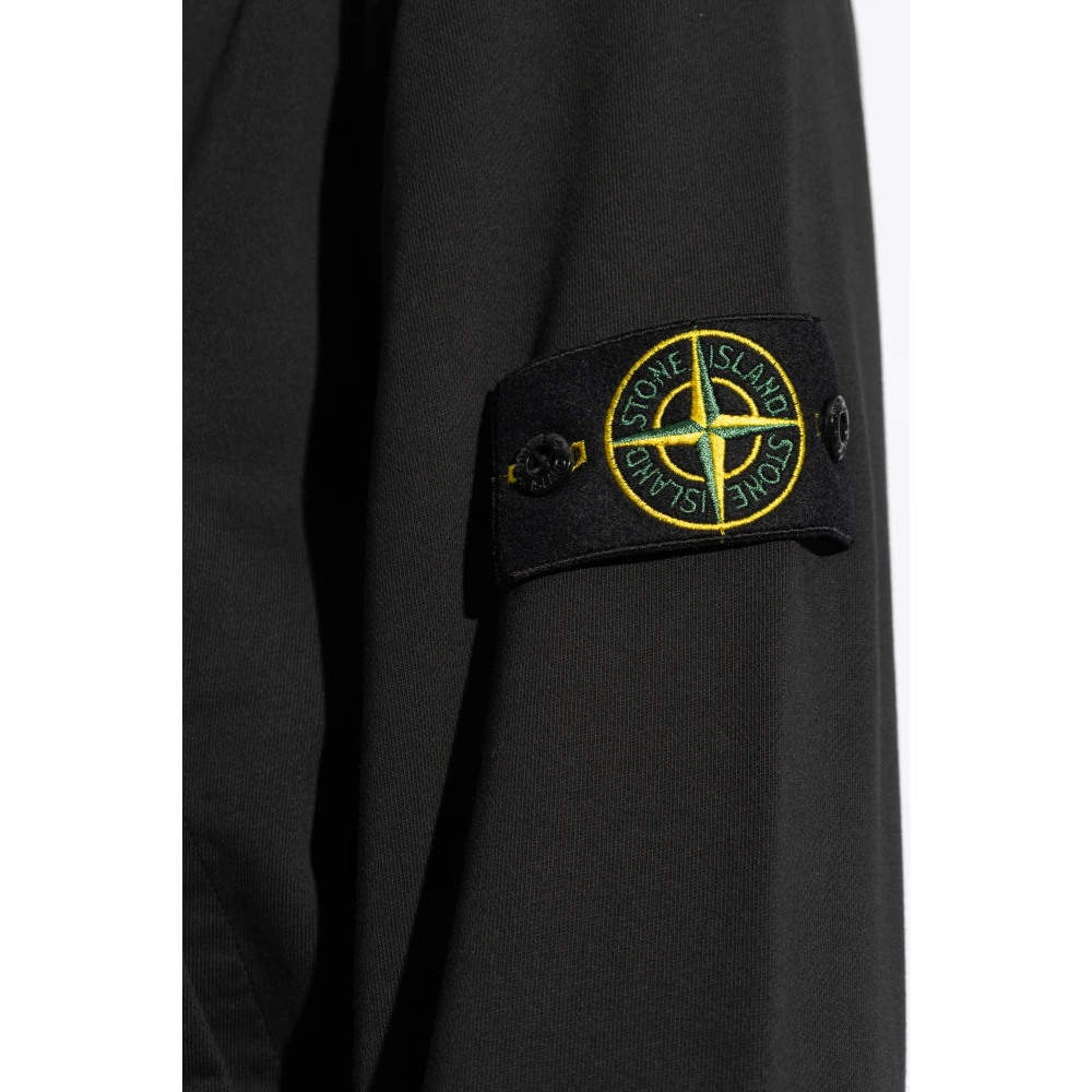 Stone Island Sweatshirt met logo Black Heren