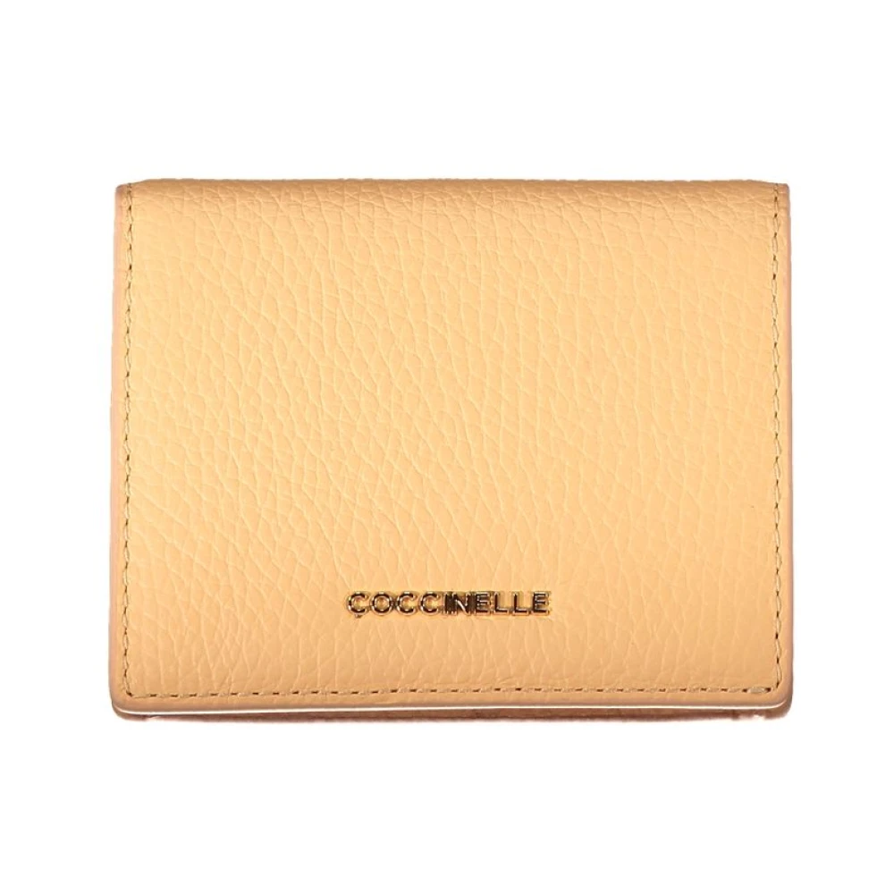Coccinelle Women's Orange Leather Wallet With Automatic Closure - Wallets & Cardholders - One Size - Accessories