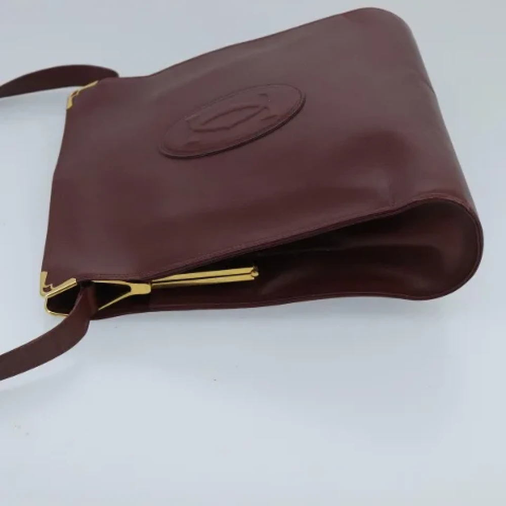 Cartier Vintage Pre-owned Leather shoulder-bags Red Dames