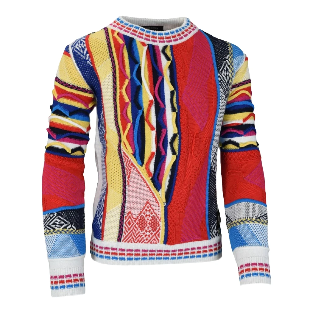 Carlo Colucci Unisex Kids Multicolor Kids Knitwear, 9 Y, Imaginative Jumper