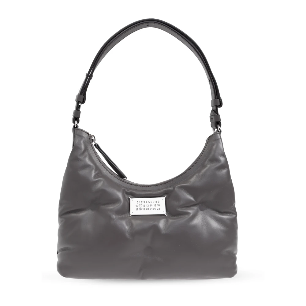 Maison Margiela Donkergrijze Leren Hobo Schoudertas Gray Dames