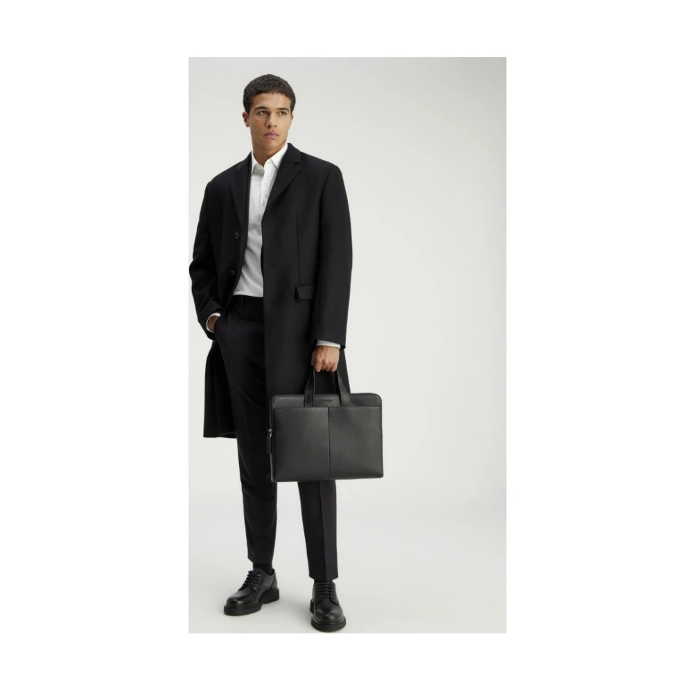 Calvin Klein Zwarte Essentiële Laptoptas voor Mannen Black Heren