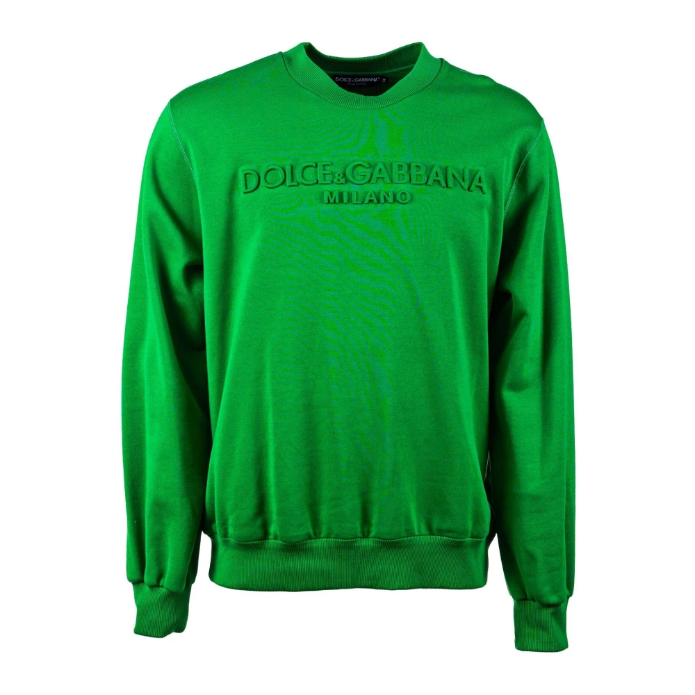 Dolce & Gabbana Heren Ronde Hals Sweatshirt Green Heren