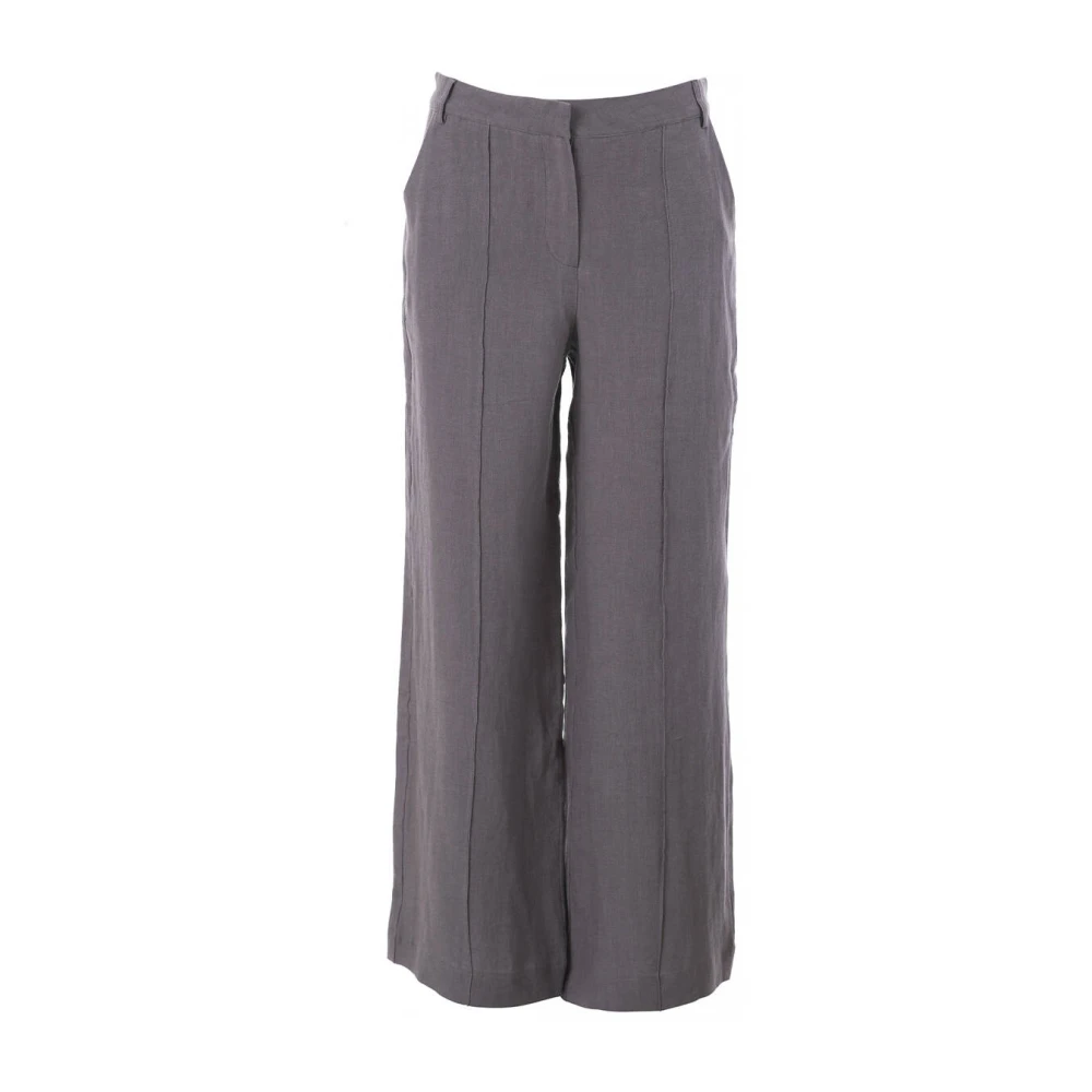 JC Sophie Linnen broek Gilda met naaddetail Gray Dames