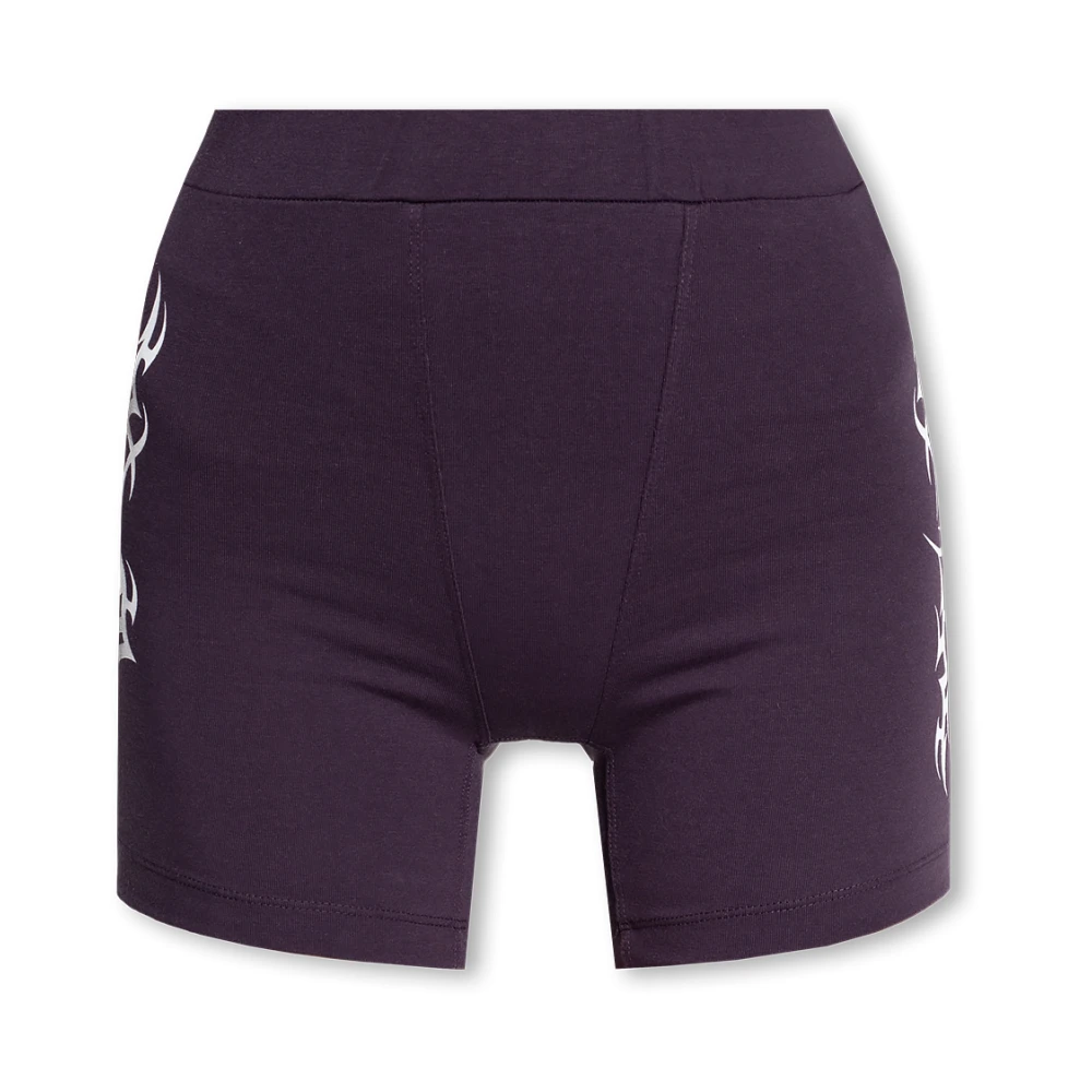 Heron Preston Shorts met hoge taille Purple Dames