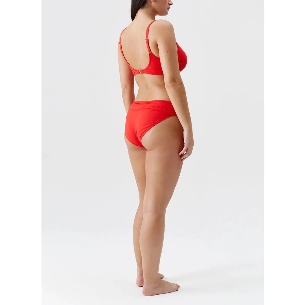 Melissa Odabash Rode Gerimpelde Bikinibroekjes Red Dames