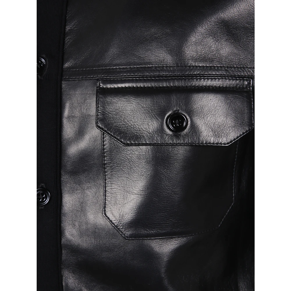 Tom Ford Gebreide trui met knopen Black Heren