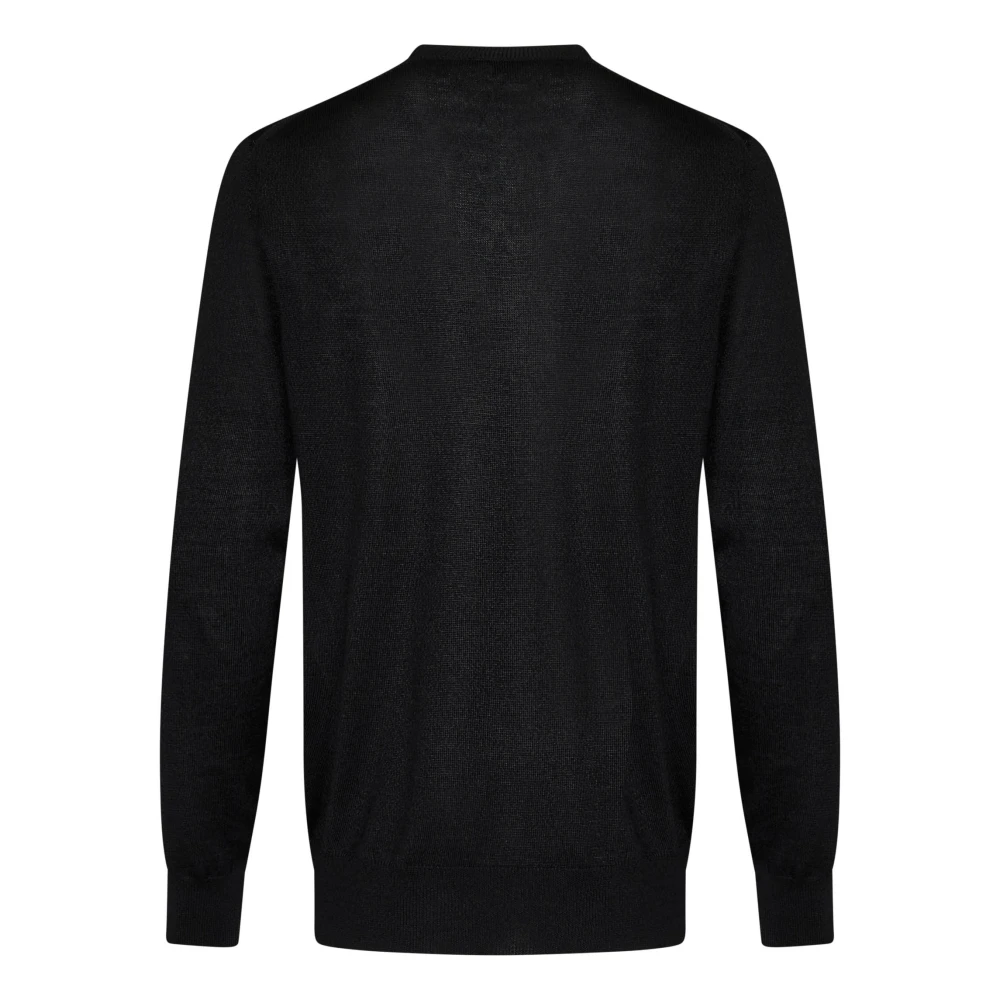 alexander mcqueen Zwarte Trui met Skull Design in Wolmix Black Heren