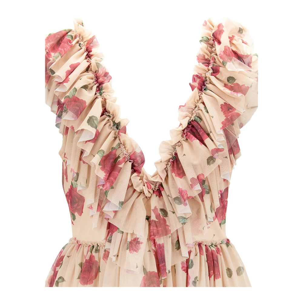 Aniye By Bloemen Korte Jurk met V-Hals Multicolor Dames