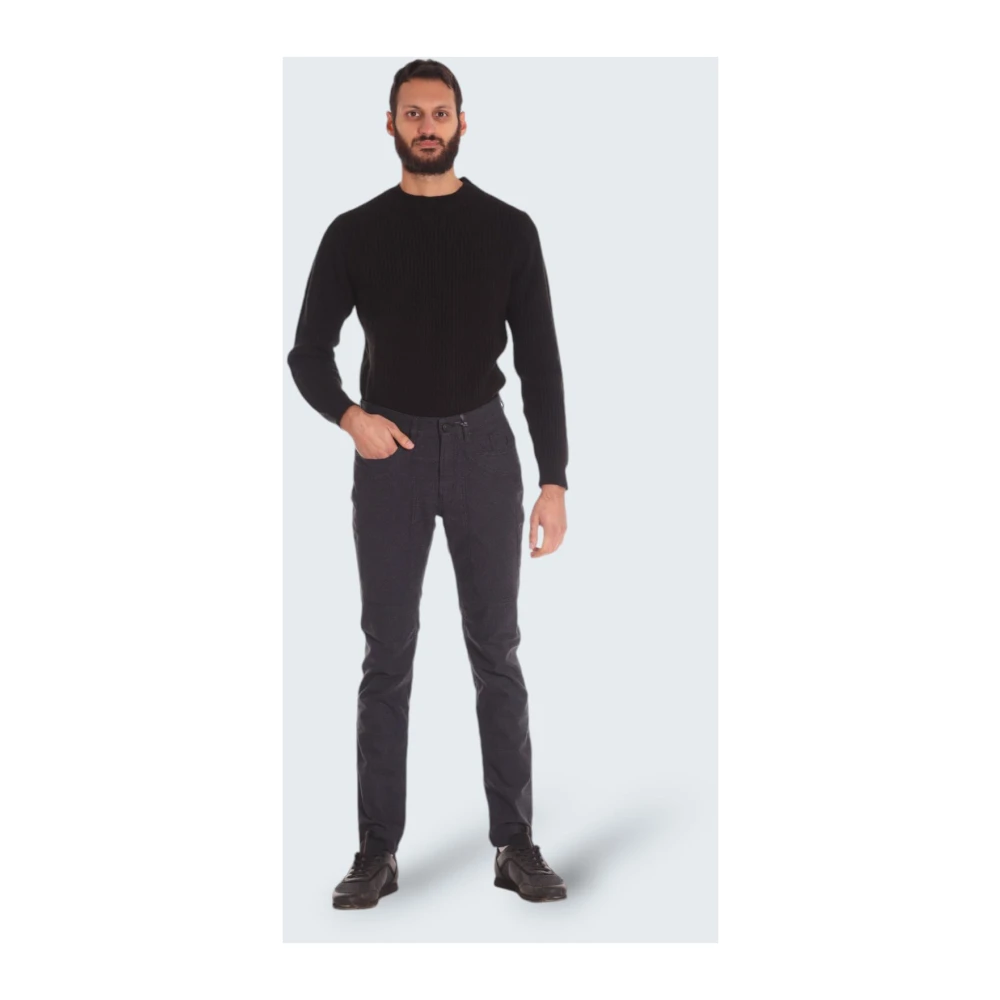 Jeckerson Slim Fit Blauwe Broek John001 Gray Heren