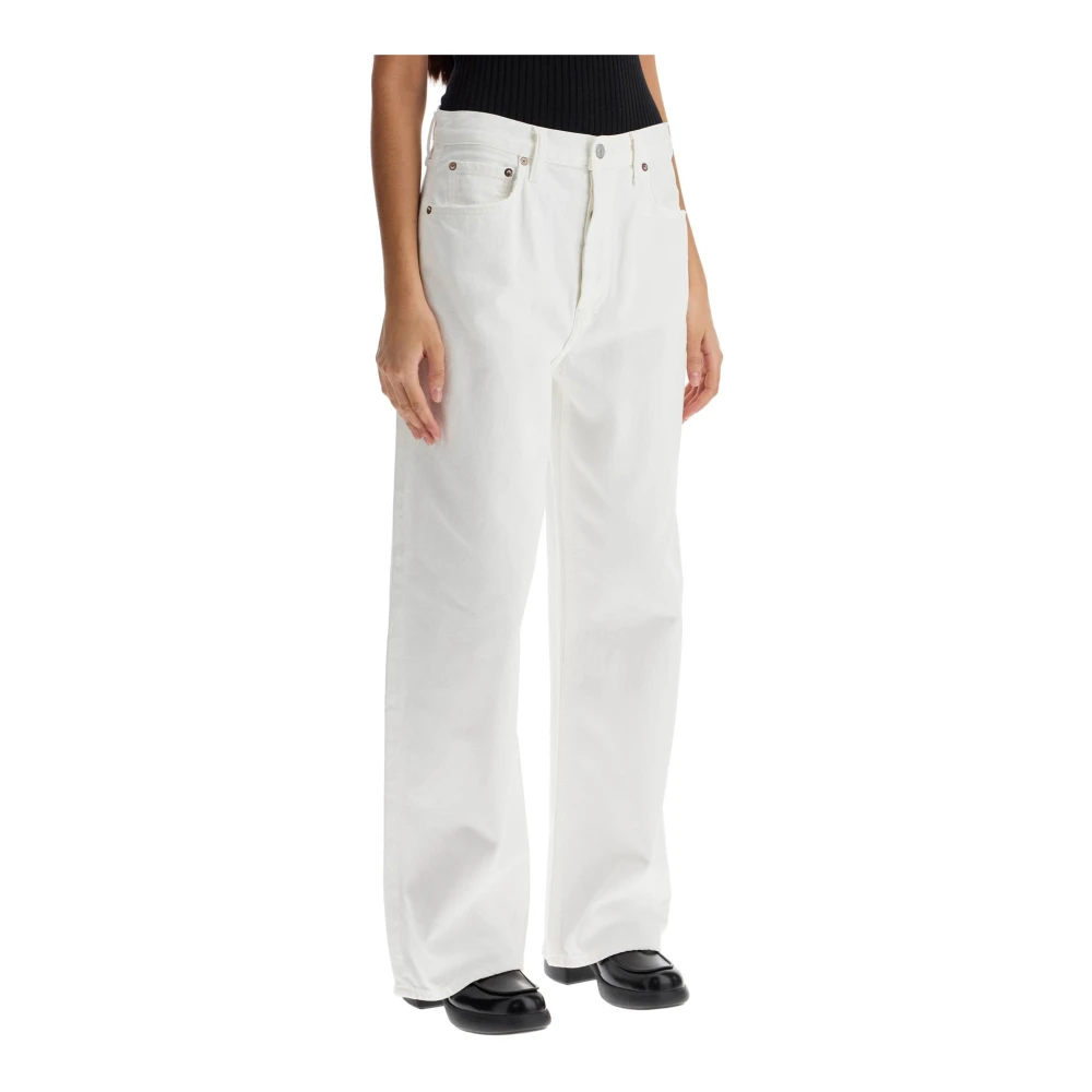 Agolde Geregenereerde katoenen Baggy Jeans White Dames
