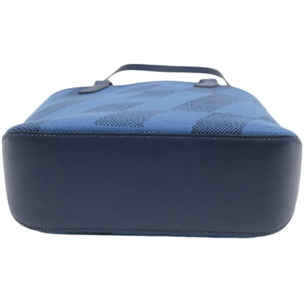 Hermès Vintage Pre-owned Canvas shoulder-bags Blue Dames