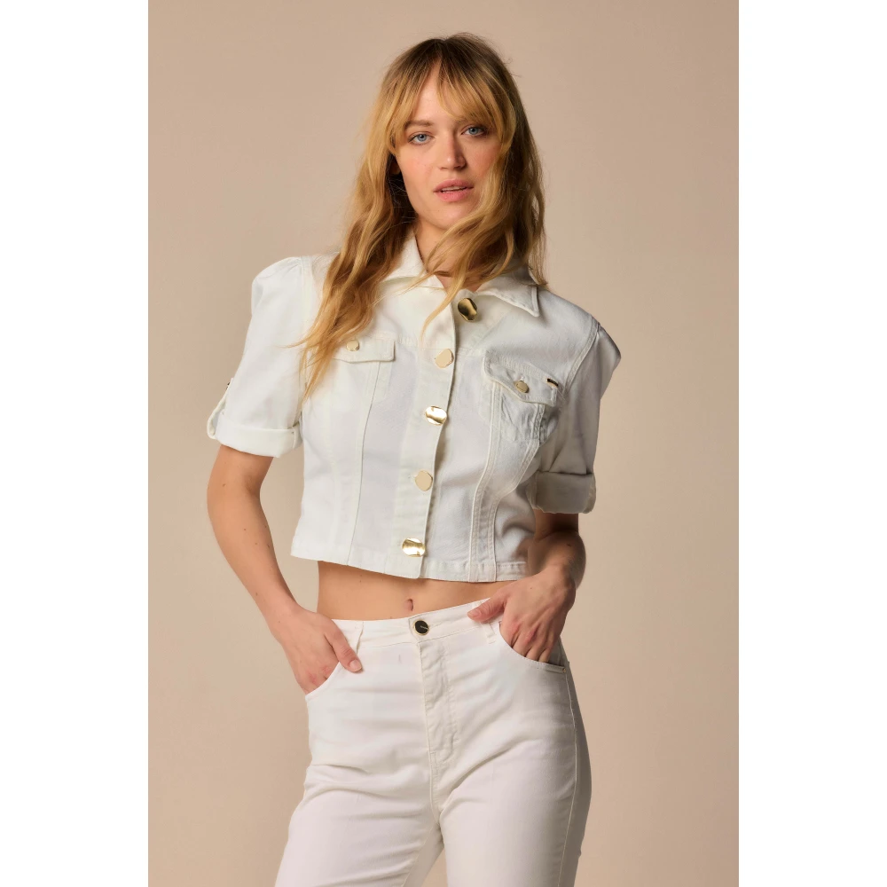 Kocca Stijlvolle Denim Jassen voor jou White Dames