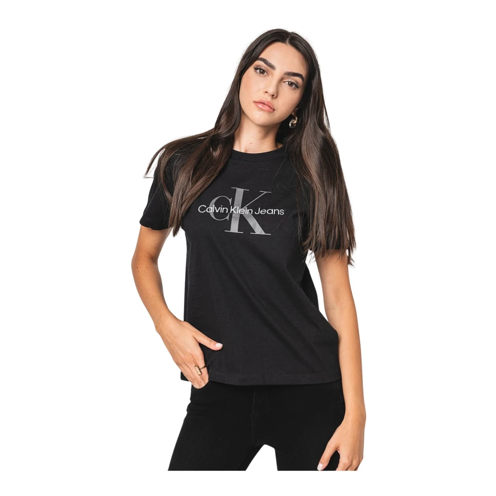 Calvin Klein Women's Black Logo Cotton T-Shirt - T-Shirts - Xs - Tops