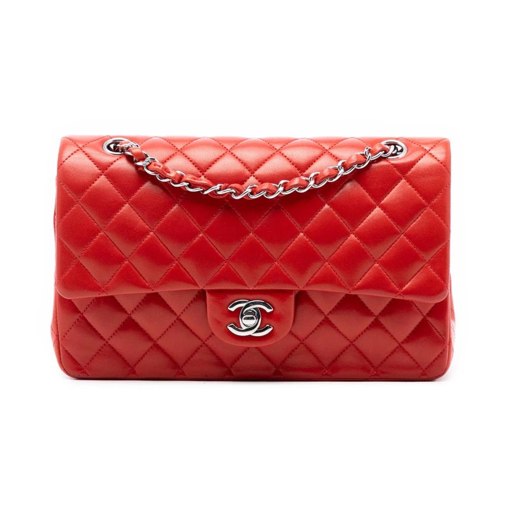 Chanel Vintage Women's Red Pre-Owned Quilted Flap Bag