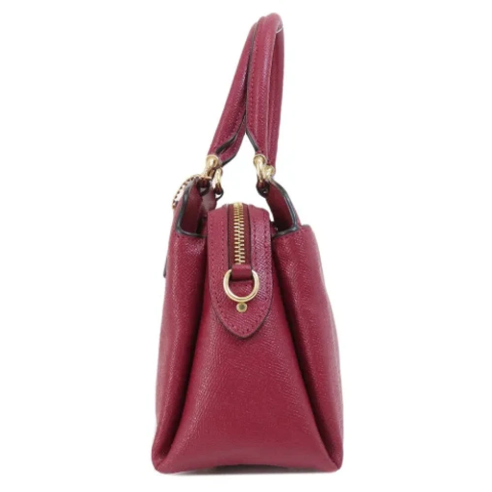 Coach Pre-owned Leather handbags Red Dames