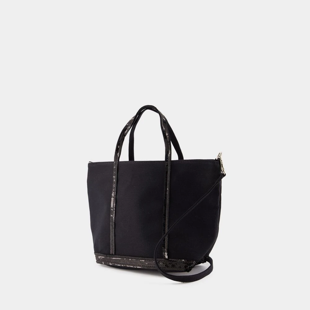 Vanessa Bruno Cotton Shopper Bag met Strasssteentjes Black Dames