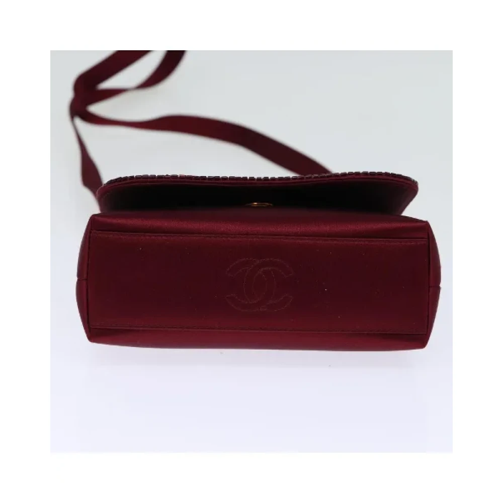 Chanel Vintage Pre-owned Satin chanel-bags Red Dames