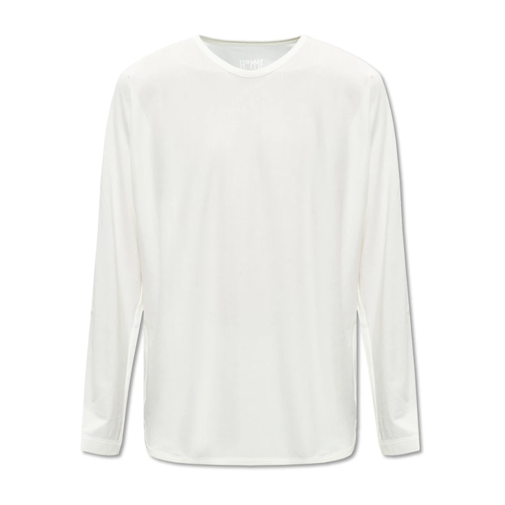 Issey Miyake T-shirt met lange mouwen White Heren