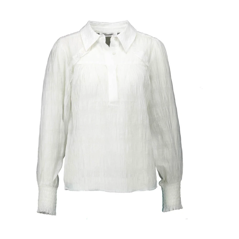 Co'Couture Elegante Witte Blouse met Ruches White Dames