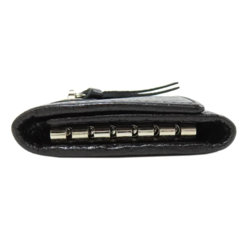 Balenciaga Vintage Pre-owned Leather key-holders Black Dames