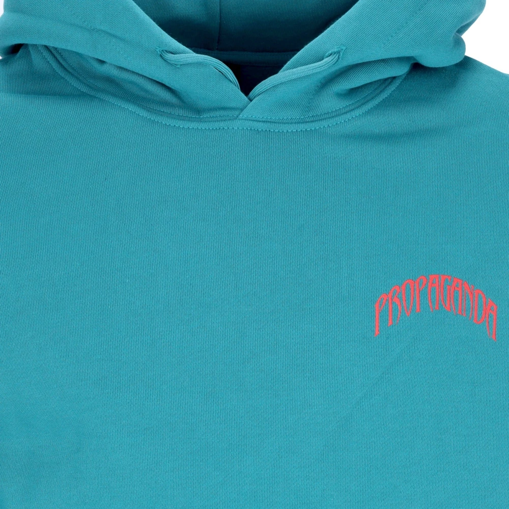 Propaganda Triangle Web Hoodie Petrol Blue Heren