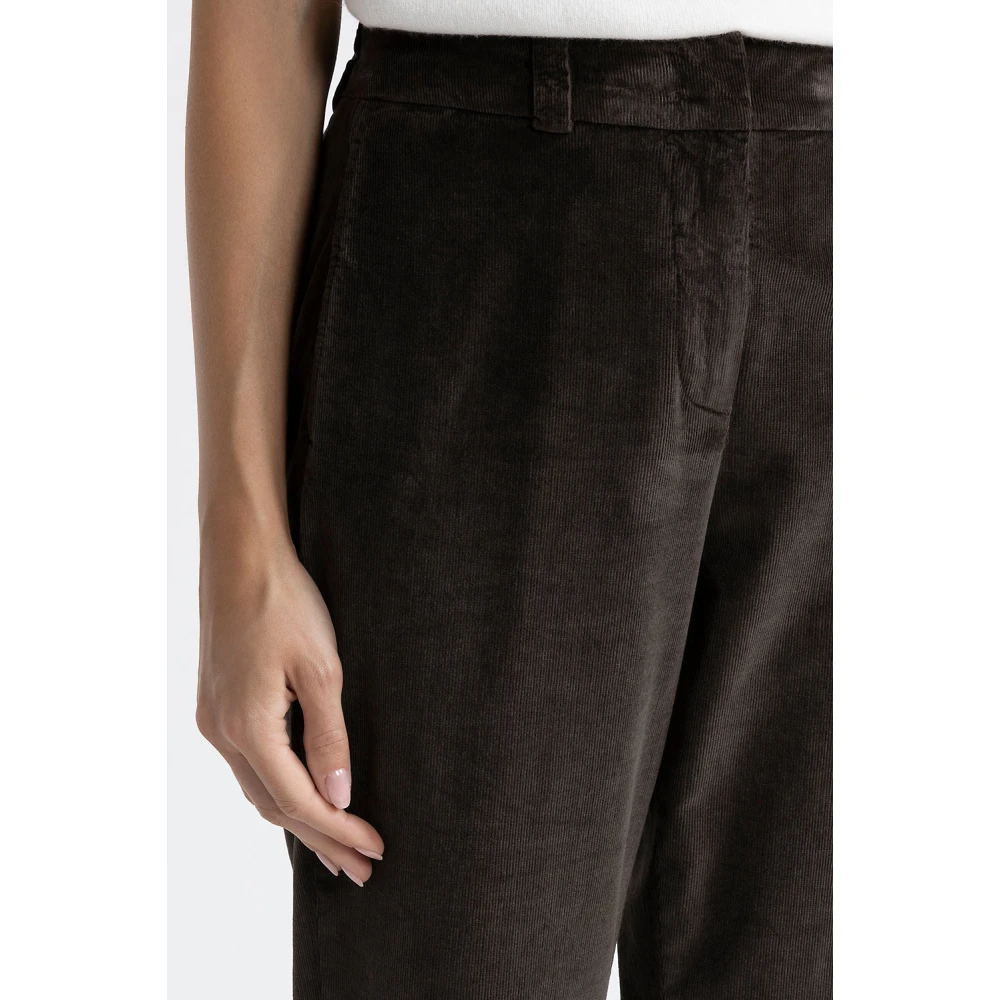 PESERICO Needlecord wortelbroek Brown Dames