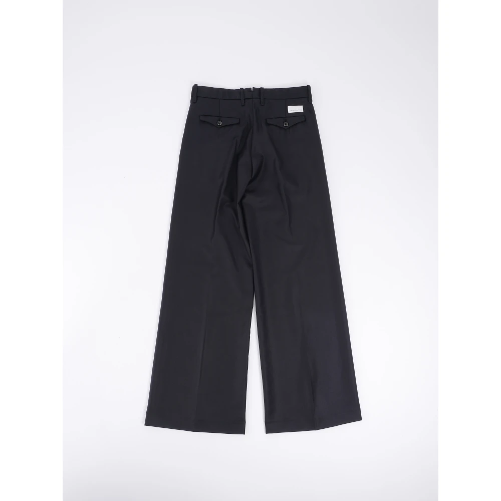 Nine In The Morning Wijde Chino Broek met Zakken Blue Dames