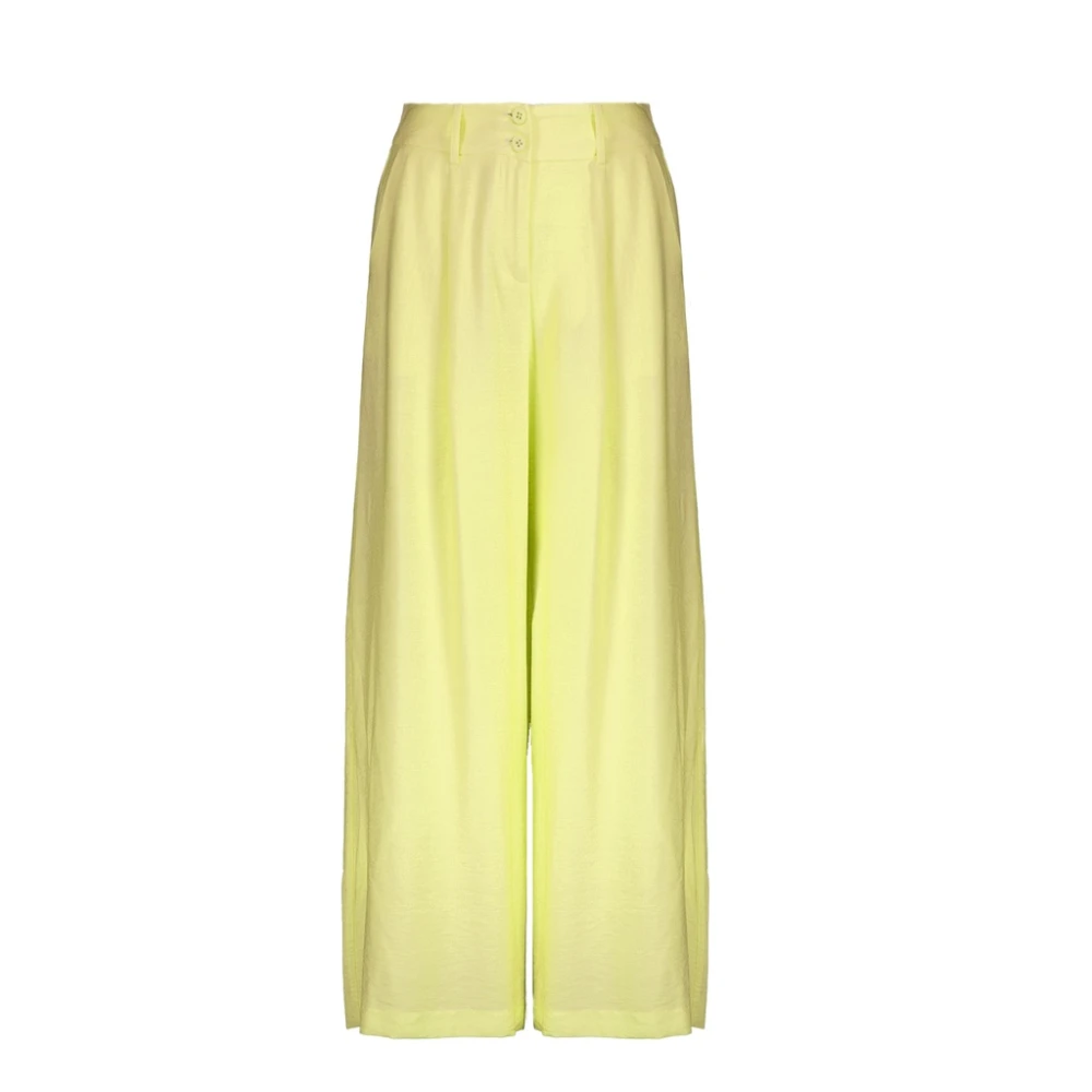 Amélie & Amélie Femme Jaune Pantalons, Taille: 44 Fr New Debra Pantalon