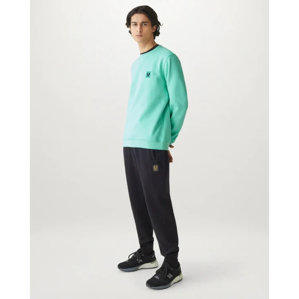 Belstaff Minimalistische Groene Sweatshirt met Feniks Embleem Green Heren