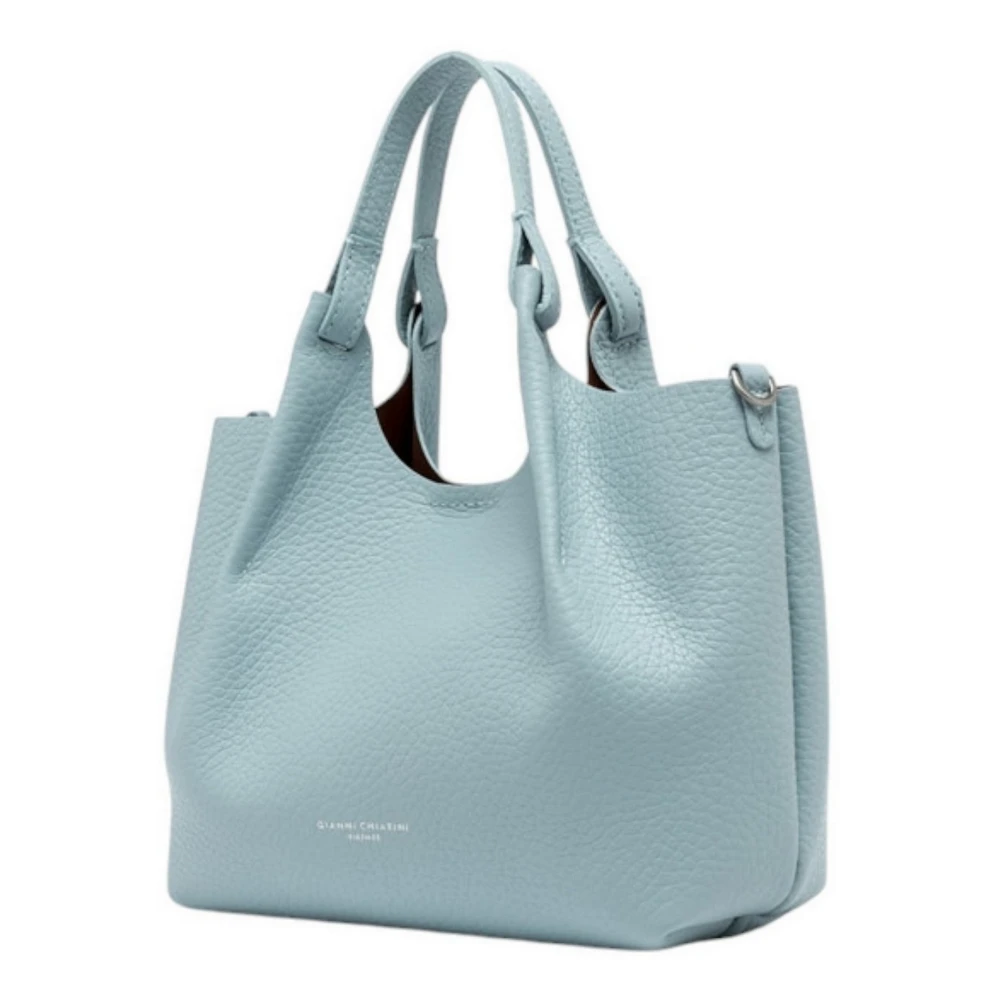Gianni Chiarini Doorzichtige Blauwe Leren Bubble Tas Blue Dames