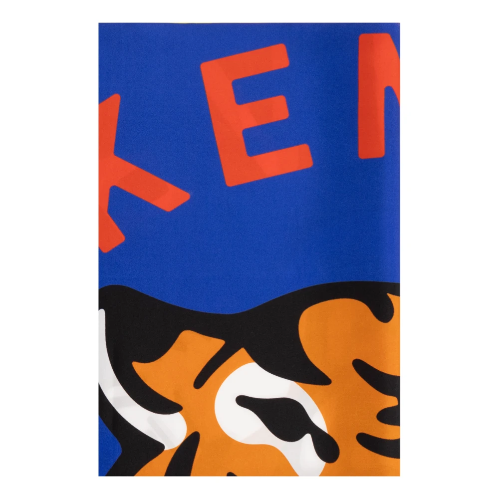 Kenzo Zijden sjaal met logo Multicolor Unisex