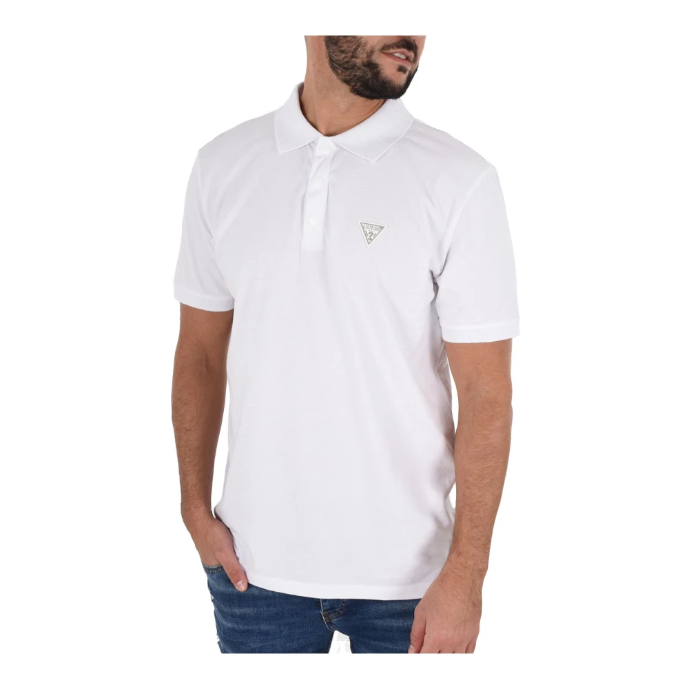 Guess Katoenen Poloshirt White Heren
